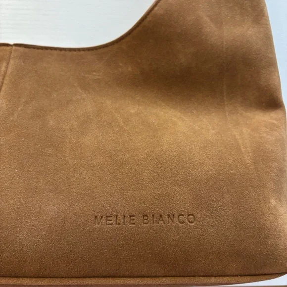 Melie Bianco Brown Suede Star & Stud Shoulder Bag - Picture 5 of 11